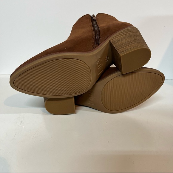 Mia Womens Brown Zipper Block Heeled Bootie Boots Size US 7.5 WMNS - Picture 6 of 16